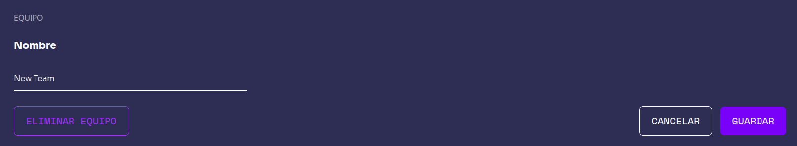 Team Creation Pop-up