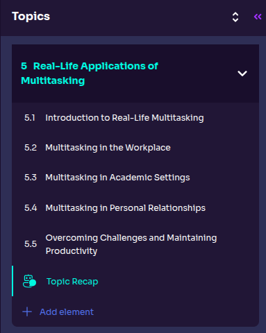 Creación de Resumen de Tema en EduKami